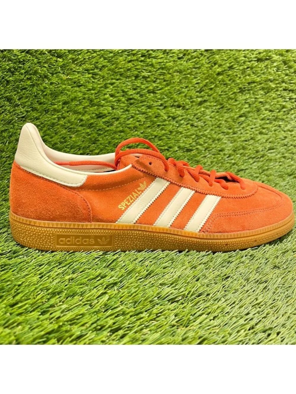 Adidas Handball Spezial Mens Size 11.5 Orange Athletic Running Shoes Sneakers